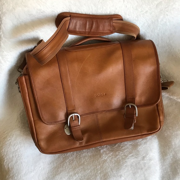 solo leather computer bag